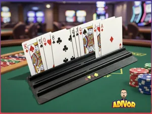 Ultimate Folding Poker Card and Chip Holder Stand