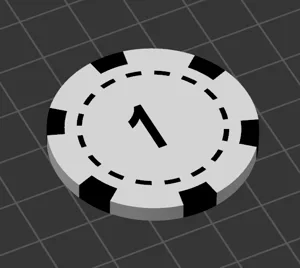 1 chip for poker game 39mm