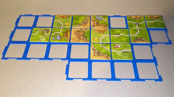 Customisable tile grid for tabletop games such as Carcassonne, Karak, Isle of Skye, Alhambra and many more...