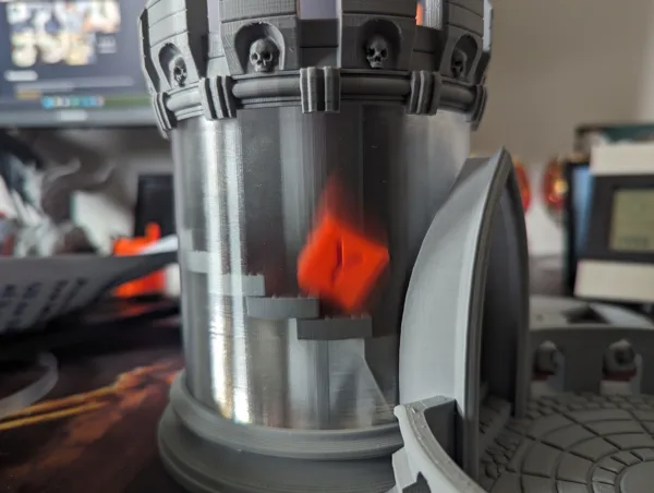 Karak dice tower transparent cylinder