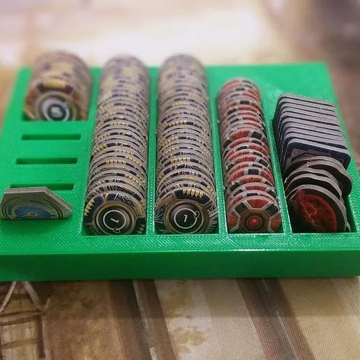 Netrunner Token Tray with Click Tracker