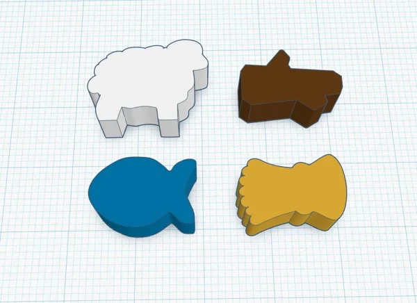 Kingdomino - The Court Resource tokens
