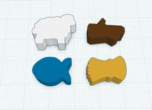 Kingdomino - The Court Resource tokens
