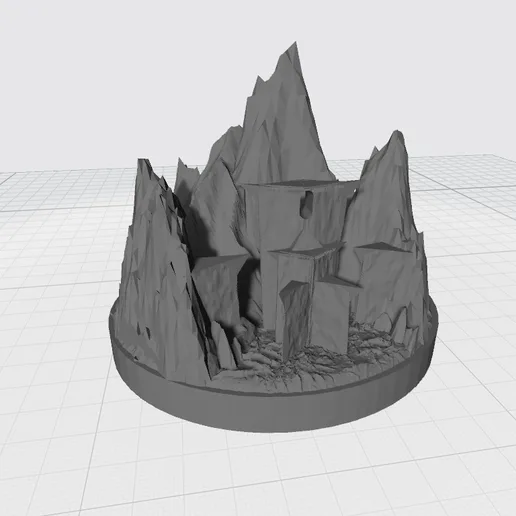 Orc stronghold, entrance in Mountain compatible with War of the Ring board game