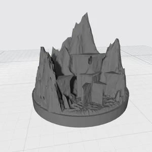 Orc stronghold, entrance in Mountain compatible with War of the Ring board game