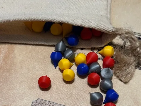 Gutenberg Board Game Ink Tokens