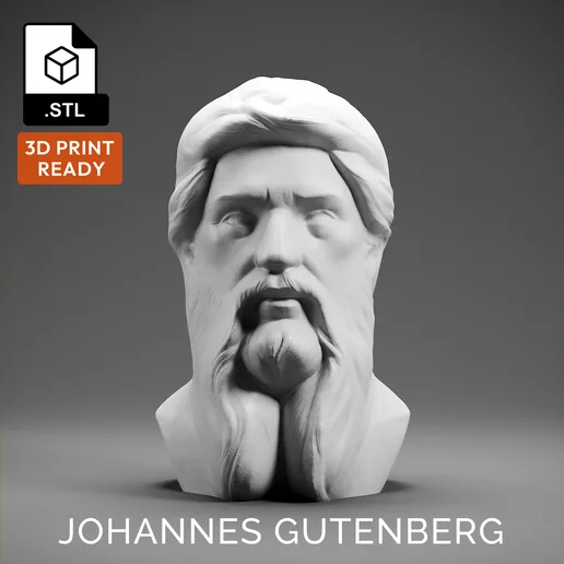 Johannes Gutenberg Bust