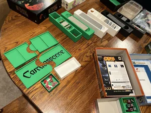 Modular Carcassonne Storage / Insert / Organizer system (Star Wars, Winter, Hunters and Gatherers, Mists over Carcassonne, Amazonas)