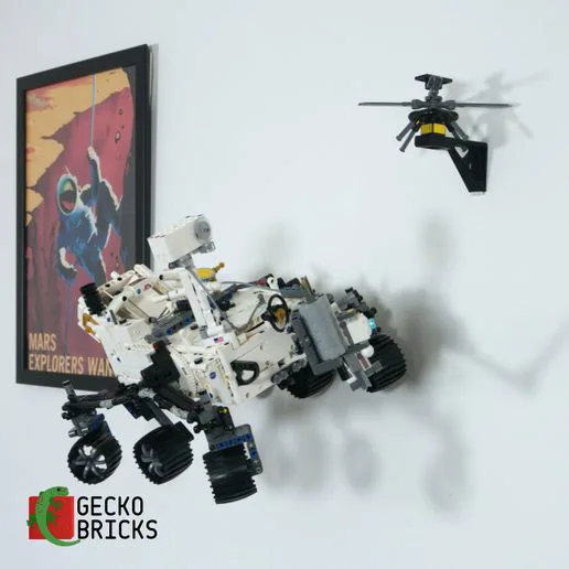 Gecko bricks Wall Mount for Nasa Mars Rover Perseverance 42158