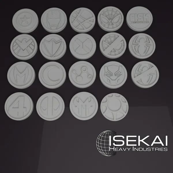 Game Aid Tokens for Marvel: Crisis Protocol