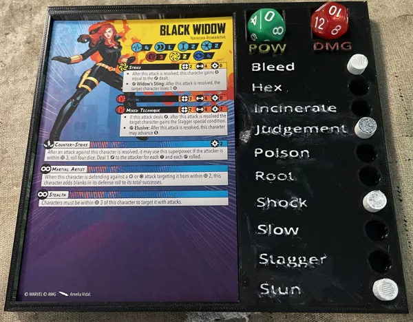 Dashboard for Marvel Crisis Protocol