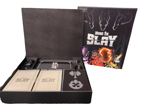 Here To Slay insert (NON OFFICIAL) for sleeved cards, space for both expansions sets included