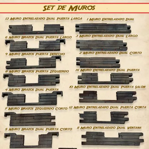 Wall set for Zombicide Undead or Alive