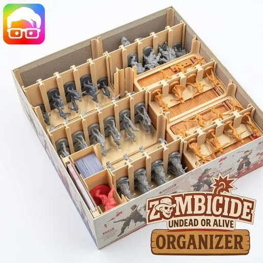 Zombicide Undead or Alive board game organizer by @ammedia3d [tabletop board game inserts sku: ZUOA001]