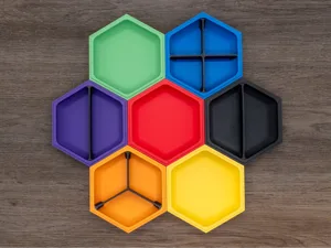 Economy Box To Board Hex Tray - With Locking Clips