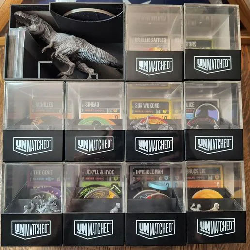 Unmatched Game Storage Solution for T-Rex - custom box to fit mini in big box storage