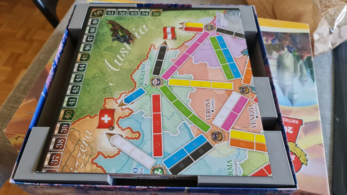 Insert for boardgame Ticket to Ride Map Collection: Volume 7 – Japan & Italy V.2