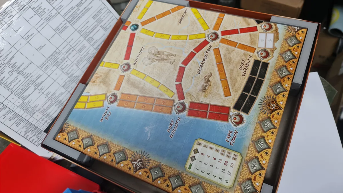 Insert for Ticket to Ride Map Collection 3: Heart of Africa V.2