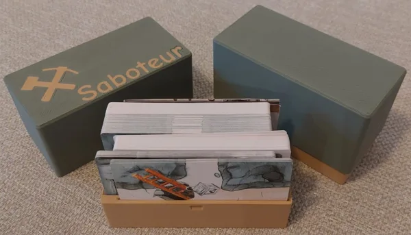 Saboteur cards and rules box