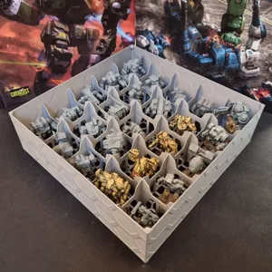 Battletech stackable miniature storage tray 5x5 regular size
