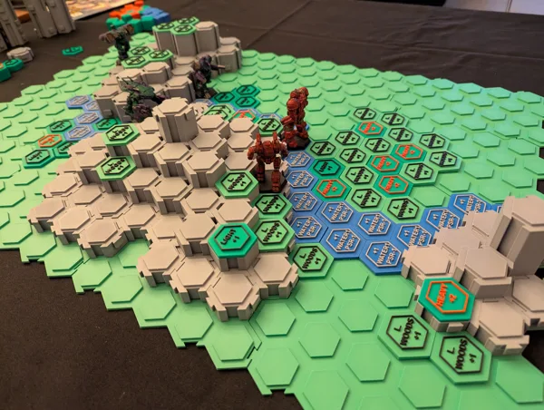 OpenHexTiles, a modular hex terrain for Battletech