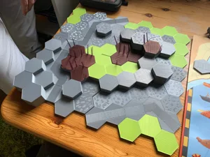 Modular game board for Battletech