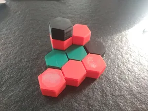 Battletech Hex gamepiece for magnetic terrain