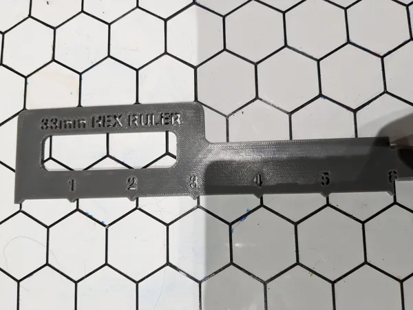 33mm Extendable Hex Ruler - Battletech/Lancer