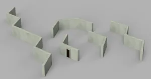 6mm scale Walls - Small Walls Collection 1 - BattleTech Compatible