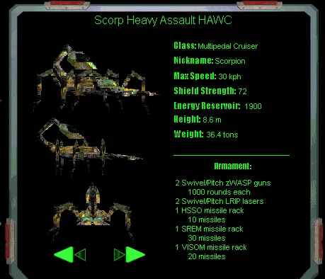 Scorpion Hawc - Battletech style figure