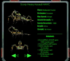 Scorpion Hawc - Battletech style figure
