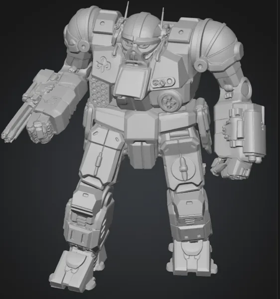 BattleTech Fan-Devised Atlas (Hand Drawn to Mesh)