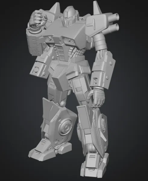 Gundam BattleTech BattleMech raising its fist