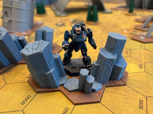 Mech RPG/ Battletech Compatible Hex Stone Columns
