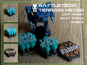 BattleTech Coloured Terrain Hexes