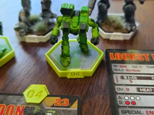 Battletech Hex Base Team Markers w/matching Clip