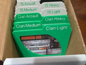 Battletech and Alpha Strike Unit divider cards