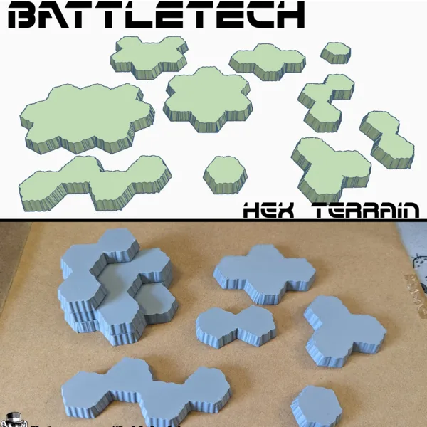 Battletech Hex Style terrain