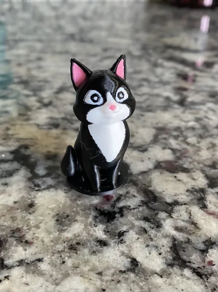 Cat Figurine with stand (Bambu Multicolor)