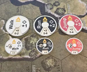 20mm classic Battletech Rotating Movement Tokens