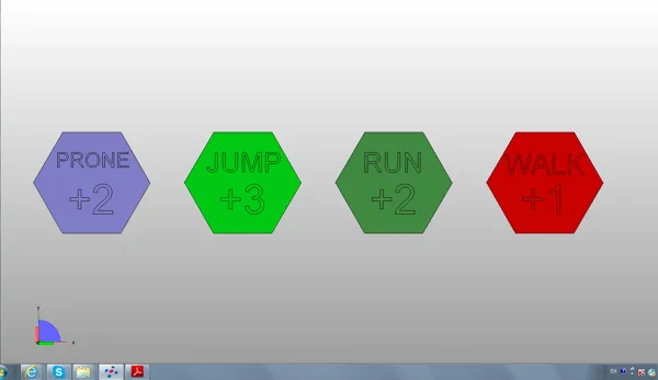 Battletech boardgame modifier hexes pack