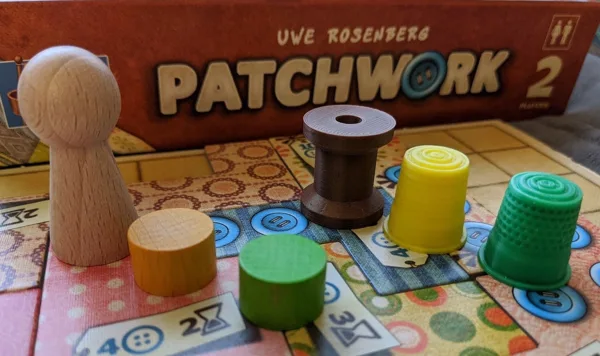 Thread Spool Pawn for Patchwork Board Game