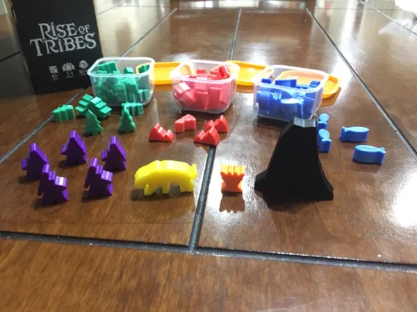 Rise of Tribes Board Game Deluxe Components