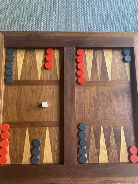 Backgammon Pieces & Pairing Die