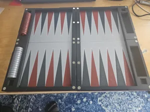 Portable Backgammon and Checkers Board