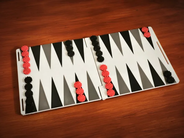Compact Foldable Backgammon & Checkers Board