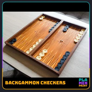 Backgammon Checkers Coins