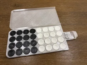 Backgammon Checkers and Dice Holder