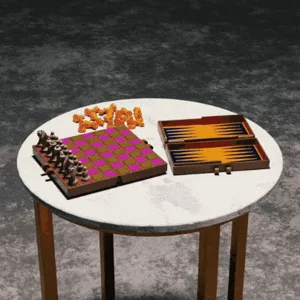 Chess / Backgammon Foldable Portable Board (Pawns Included)
