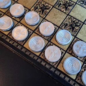 Medieval Game Pieces - Luxury Style for Mill, Checkers, Backgammon, and Queen